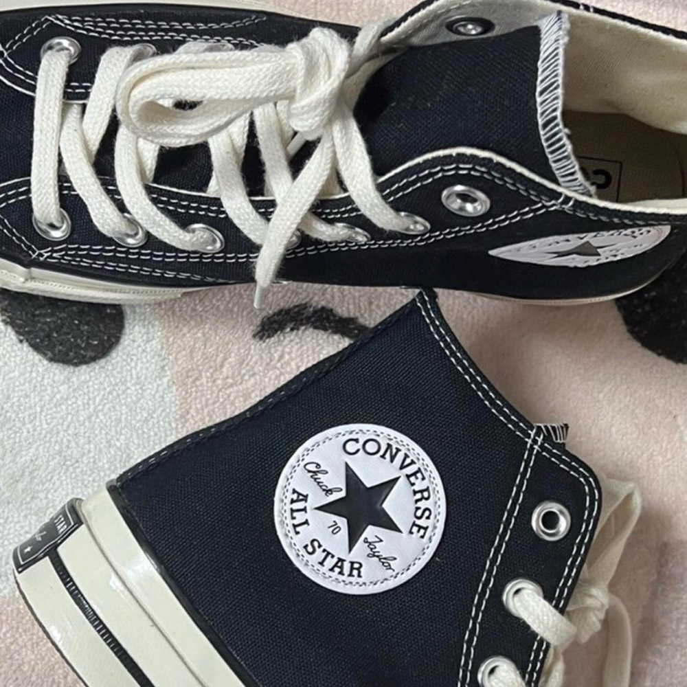 Converse Black & white unisex high top all star Chuck Taylor 70 - Picture 4 of 7